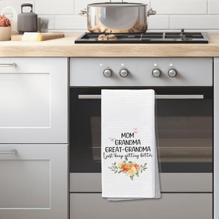 

Прабабушка Плетение Кухонные полотенца Полотенца для посуды Посудная тряпка Подарки бабушке от внука Внучки Бабушка Чайное полотенце для рук для United States