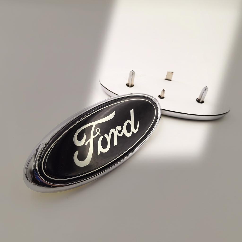 LLI6 Car Front Hood Emblem Bonnet Badge Rear Trunk Badge 150mm 146mm 148mm For Ford Focus Fiesta Ranger Mondeo Mustang