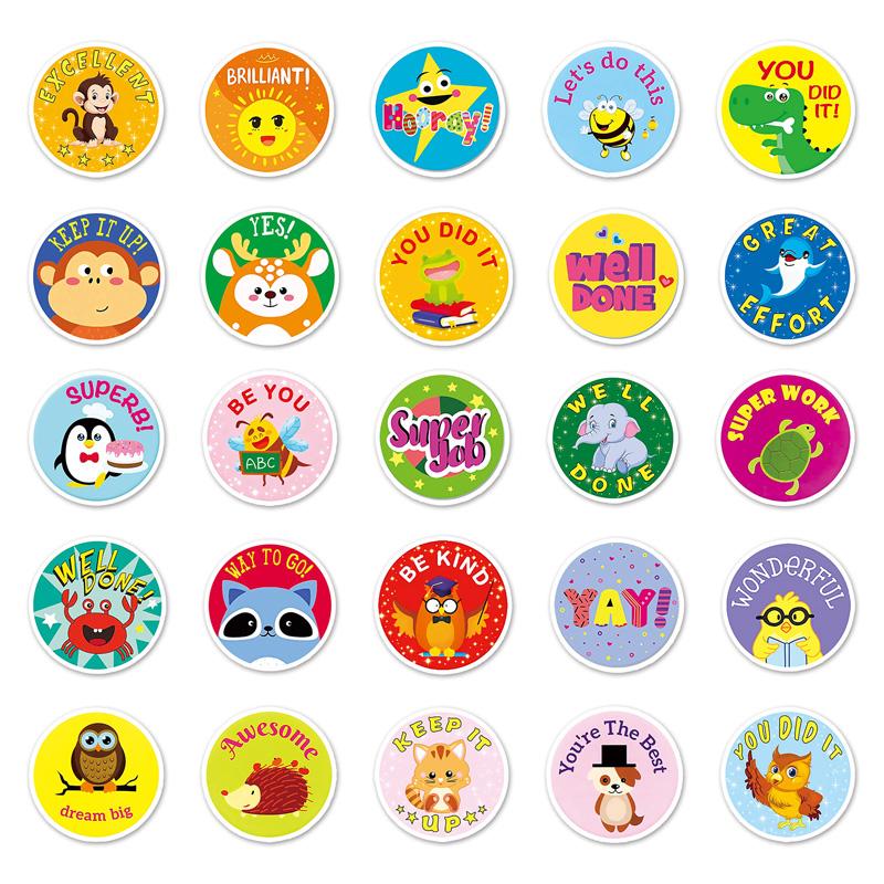 50 szt. Kreskówkowe naklejki nagrody dla dzieci, naklejki pochwalne, naklejki na bagaż Vtuber, naklejki na kubek, naklejki do dekoracji notatnika