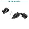 ACROPIX Automotive Hose End Fittings PTFE for Fuel Oil Line AN4 90 Degree Rotatable Black 1pc