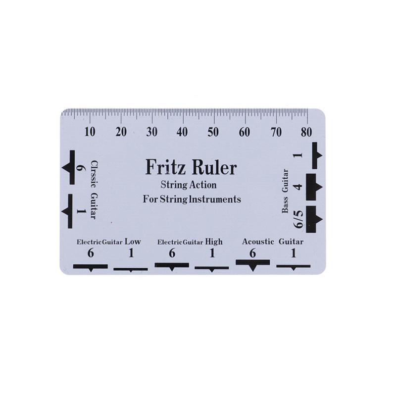 Guitar String Action Pitch Ruler Portable DIY Measuring Tool for Classic Acoustic Electric Guitars