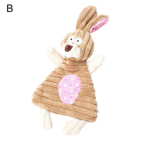 Rabbit Cow Mouse Shape Sound Rustling Play Interactive Dog Cat Squeaker Pet Toy B