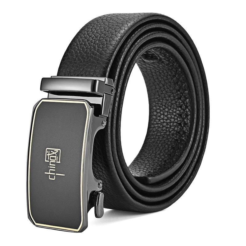 Crocodile Pure Men'S Belt Genuine Leather Light Business Cowhide Automatic Buckle Medium And Green Casual Pants Belt Men