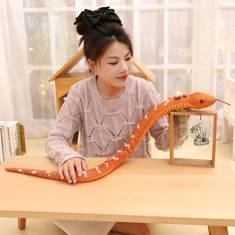 Simulated Small Snake, Green Snake Doll, Plush Toy, Big Snake Doll, Boy's Tricky Rag Doll, Birthday Gift.