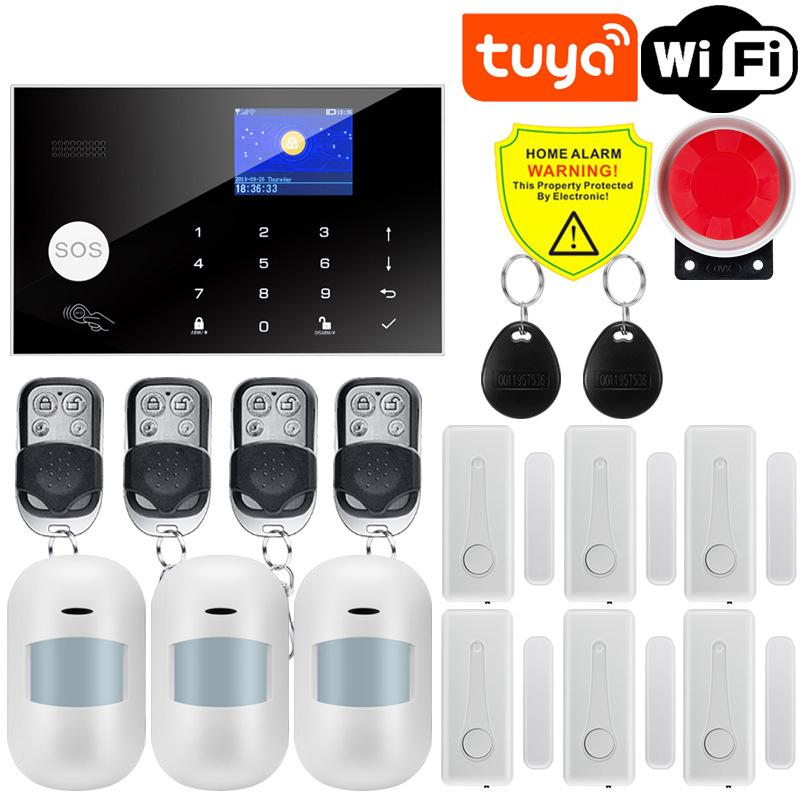 Wifi GSM Smart Home Alarm System Kits Tuya 433MHz Wireless Security Home Alarm Smart Life App Control PIR Motion Sensor