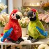Pink Macaw Parrot Plush Toy - Realistic Small Bird Doll for Children