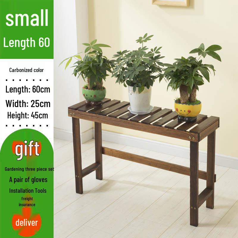 Multi-layer Solid Wood Indoor Balcony Plant Stand