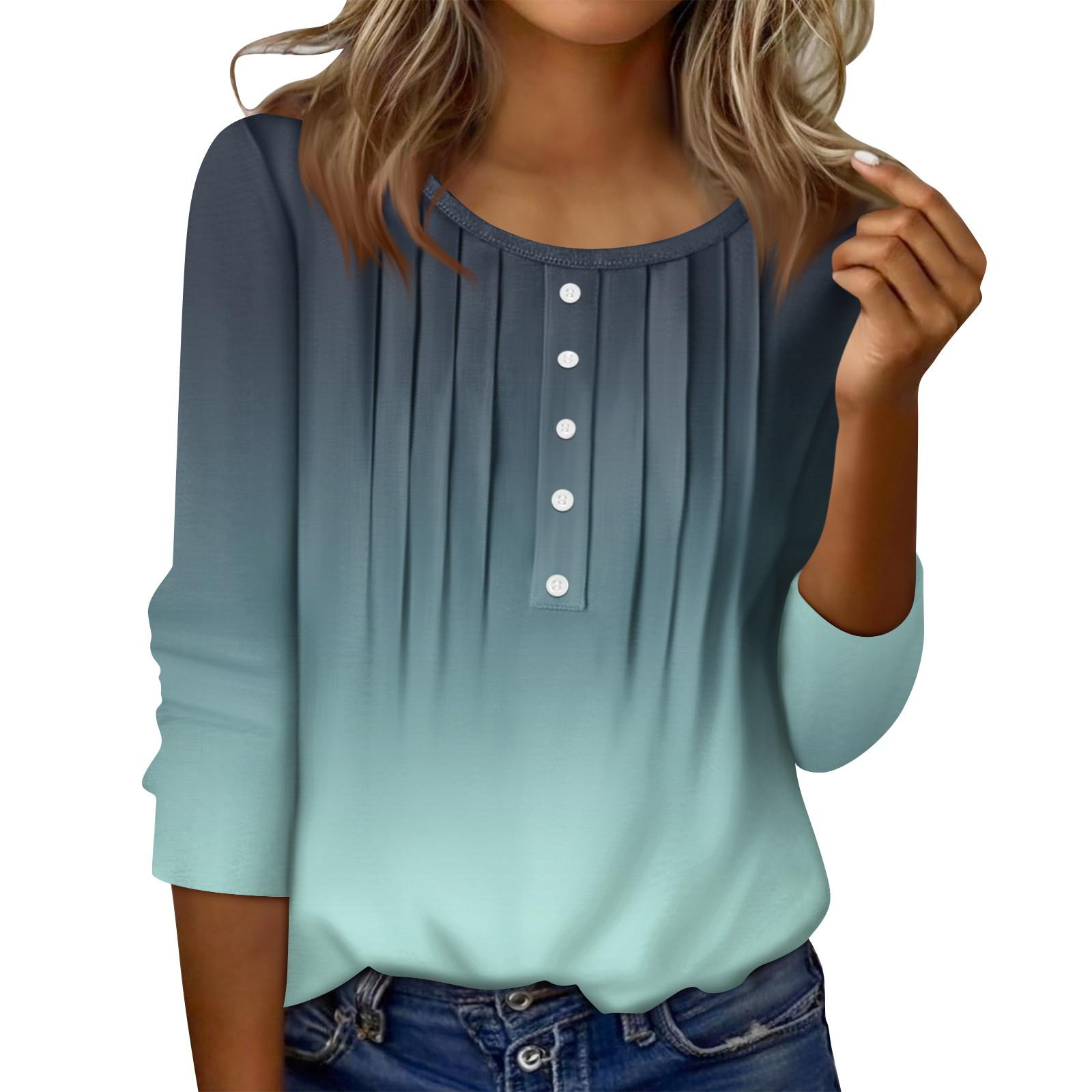 

Женские блузки Повседневные топы Модный топ с рукавом 3/4 S