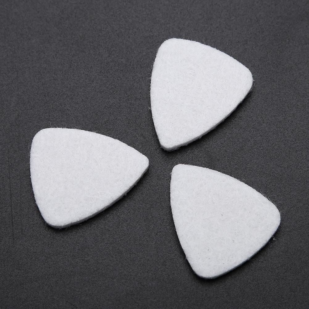 10Pcs High Quality Wool Felt Picks Plectrums 3mm for Guitar Ukulele(Black)