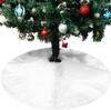 78/120cm Weihnachtsbaumrock Kollektion Bestickte Pailletten Weiß Mehrfarbig Kunstkaninchenfell Schneeflocke Weihnachtsbaum Dekoration