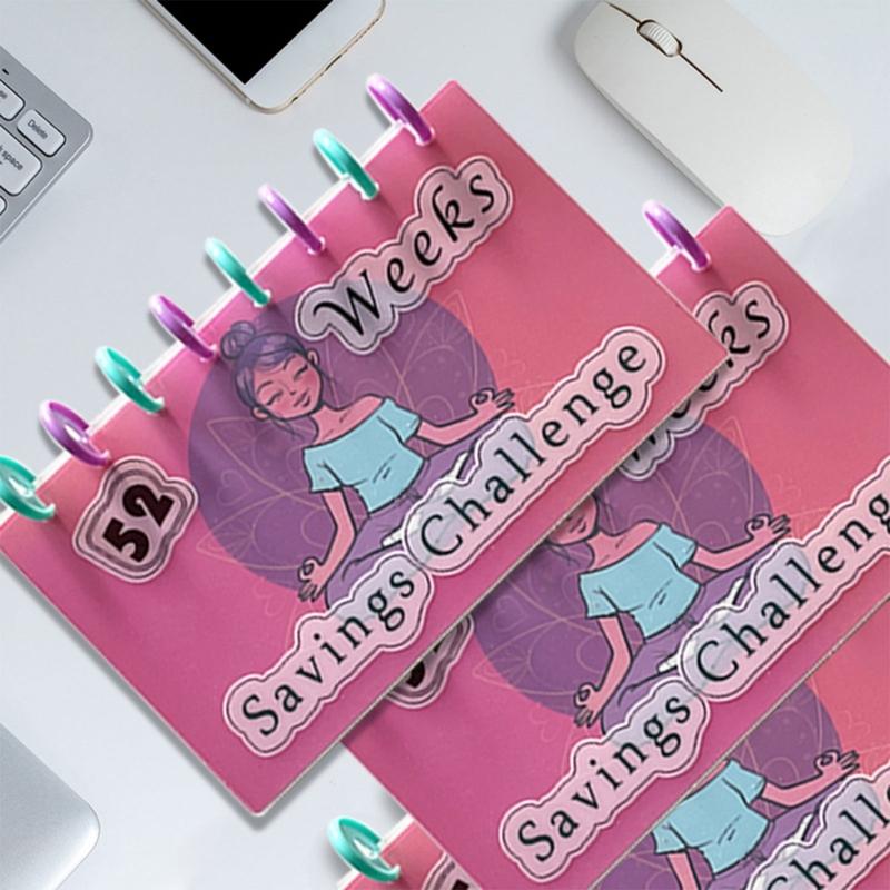 Money Saving Challenge Book with Envelope Financial Journal Money Organizer Book Motivational Notebook for Savings