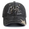 New Style Unisex Retro Baseball Cap M Letter Embroidery Dad Hat Star shaped Style Women And Men Outdoor Washed Cotton Cap