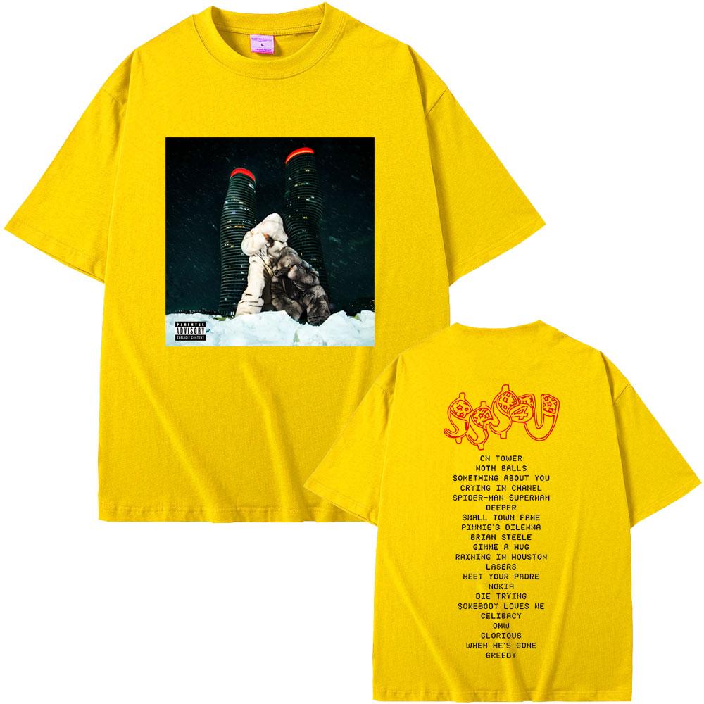 Rapper PARTYNEXTDOOR & Drake SSS4U Some Sexy Songs 4 U Album Graphic Print T-shirts Unisex Unisex Hip Hop Fashion Oversized T Shirts
