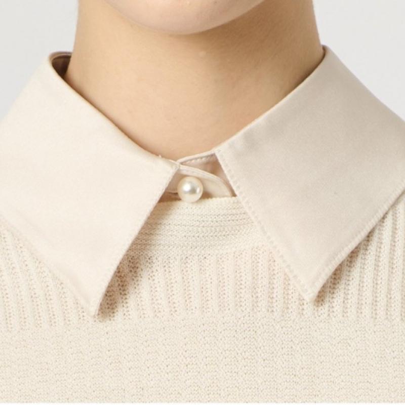 Bcbg Detachable Collar Knit Top B4m3k406
