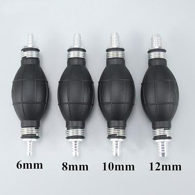 6 mm/8 mm/10 mm/12 mm Hand-Kraftstoffpumpenleitung, Gummi-Aluminium-Hand-Primerbirne, Dieselöl-Transferbenzin für Auto, Boot, Marine, Außenbordmotor