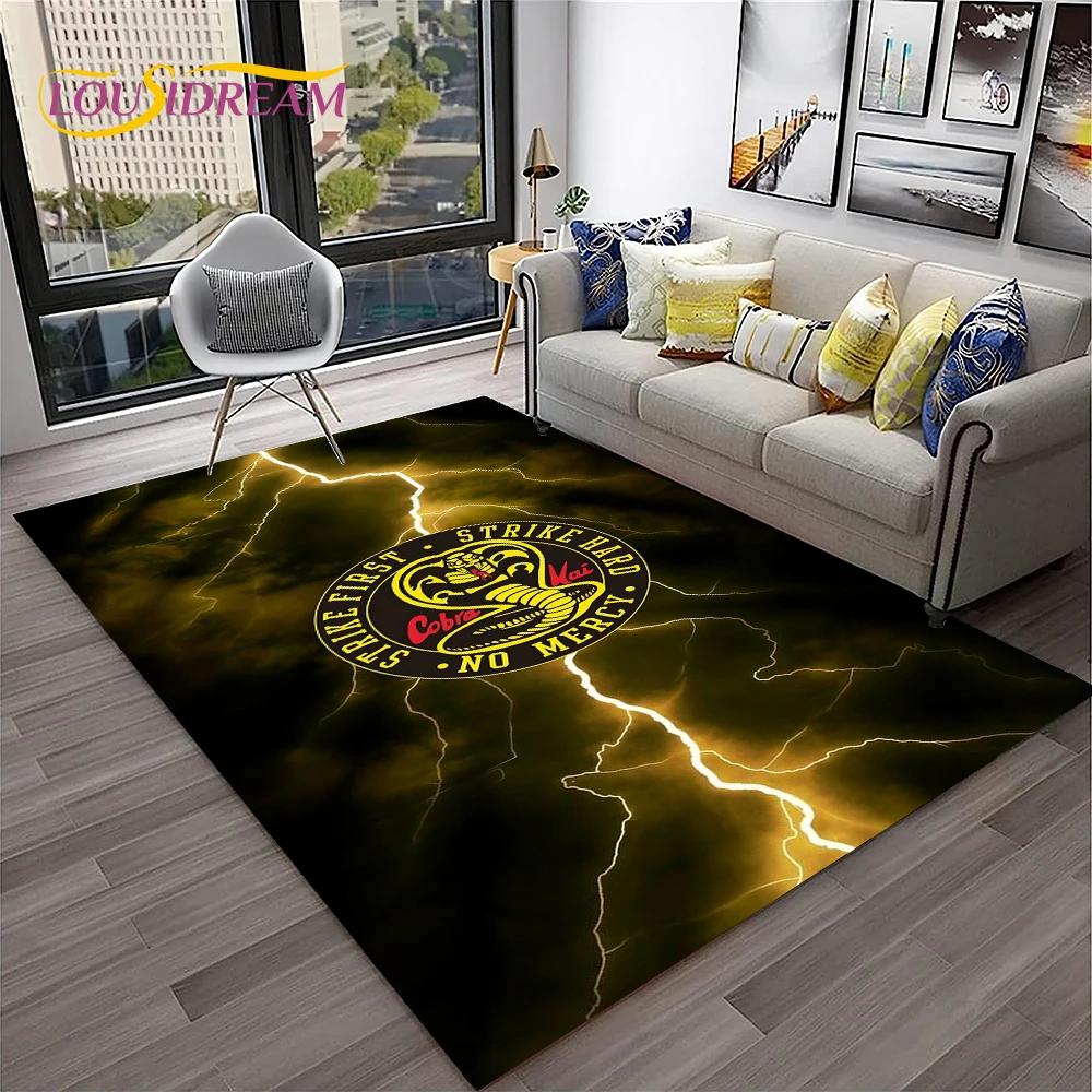 3D Cobra Kai Amanda TV Karate HD-Teppich für Zuhause, Wohnzimmer, Schlafzimmer, Sofa, Fußmatte, Dekor, Kinderspielbereich, Teppich, rutschfeste Bodenmatte