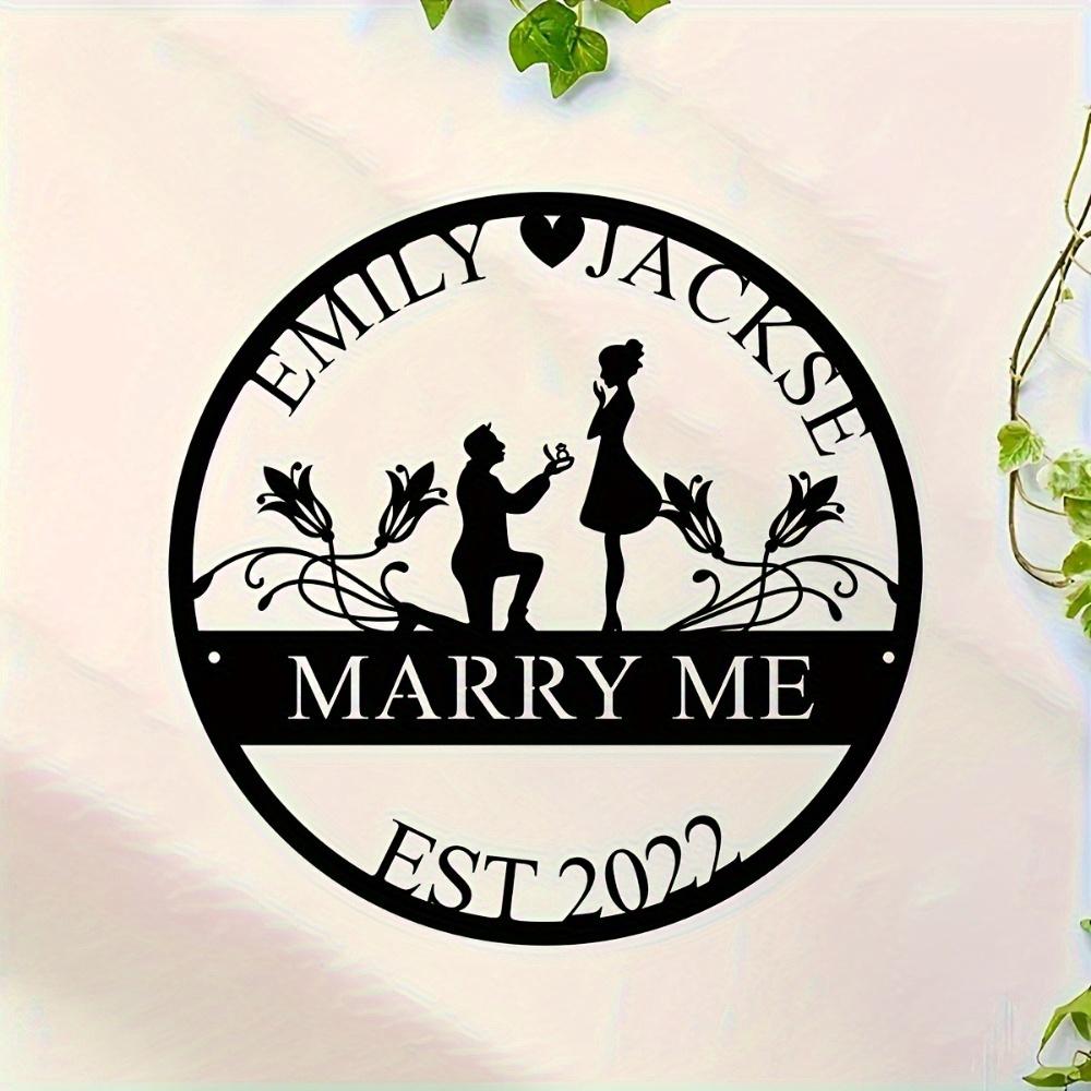 Handcrafted Metal Wall Sign, Couple Silhouette, Romantic Home Decor, Vintage Wedding Gift