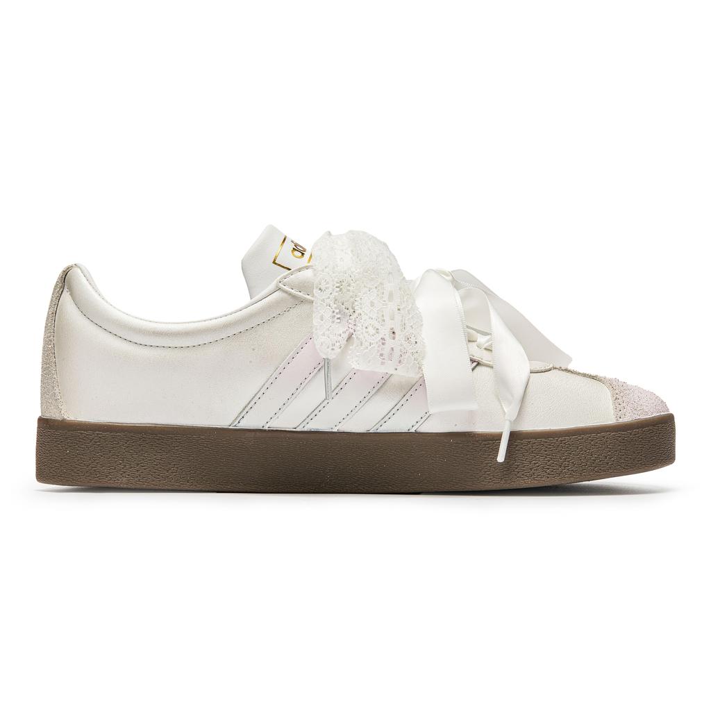 adidas Vl Court Classic Nepromokavé Odolné proti oděru Skluzům Nízké Skateboardové Boty Unisex Stříbrná Růžová JQ2470(Tým453-)