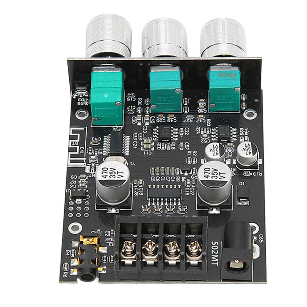 BT 5.0 Amplifier Board 2.0 Channel 2x50W Bass and Treble Control Power Amplifier Module for Store Home Theater DC9‑24V