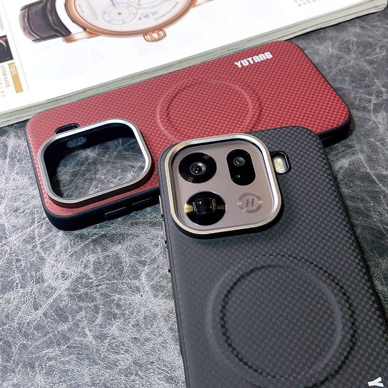 Custodia per OPPO Find X9 Pro Moda Rigida PU a Quadretti Magnetica MagSafe Cover Posteriore Protettiva per Custodia per Telefono OPPO Find X9 X9Pro