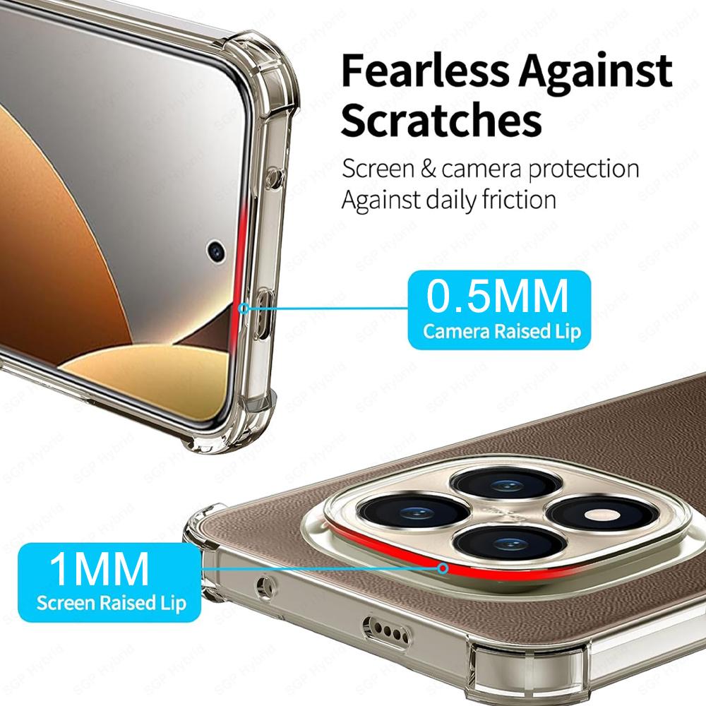 Custodia blindata antiurto per Xiaomi Redmi Note 15 Pro+ Note15 Pro Plus Note15Pro 15Pro 4G 5G Globale Cover posteriore trasparente in silicone Funda