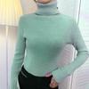 Women Sweater Turtleneck Long Sleeve Solid Color Bottom Tops High Elasticity Regular Fit Knitting Tops Knitwear