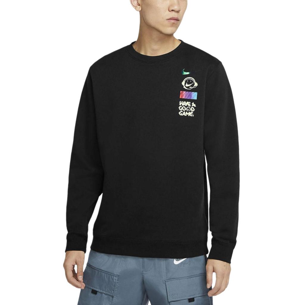 Nike Sweatshirts Men's Black Crew Neck Moderate Regular DC3938-010