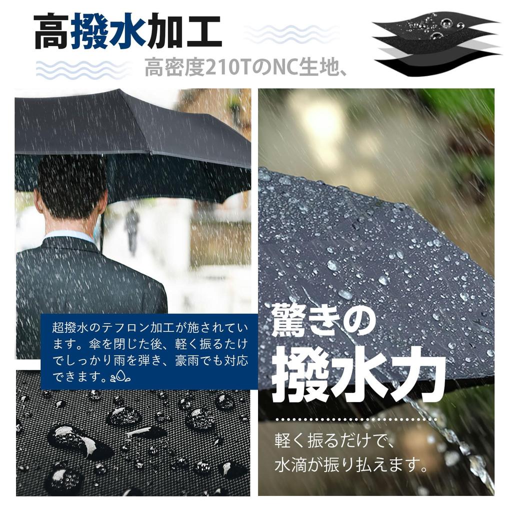 MOTIFUN Folding Automatic Large Size Super 8 Suitable for Sun and Heavy UV Reflective Rainy Season Typhoon Foldable Umbrella for Storage Pouch