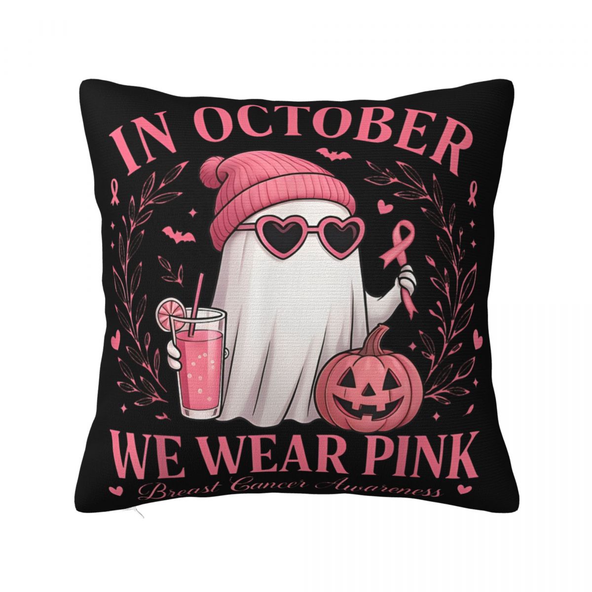 

Pink Out Tackle Breast Cancer Awareness USA Football Mom Pillow Case Cushion Cover Awesome Polyester Decor Pillowcase for Seat 30x30cm 12x12in