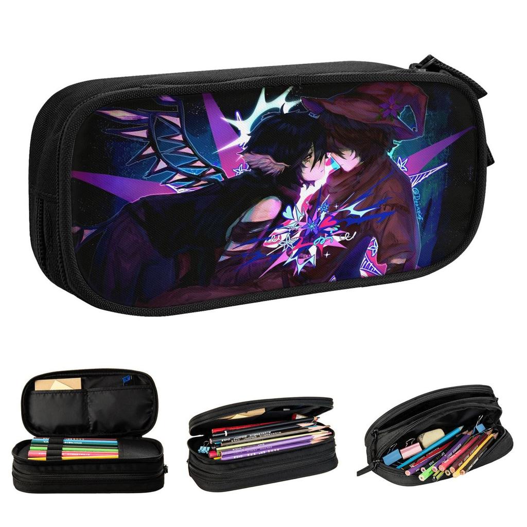 Azuretime Anime Pencil Cases Cute Azure Two Time Forsaken Pen Bags Girls Boys Large Storage School Supplies Cosmetic Pencil Box