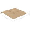 Garden Chairs with Beige Cushions 6 Pcs Solid Teak Wood