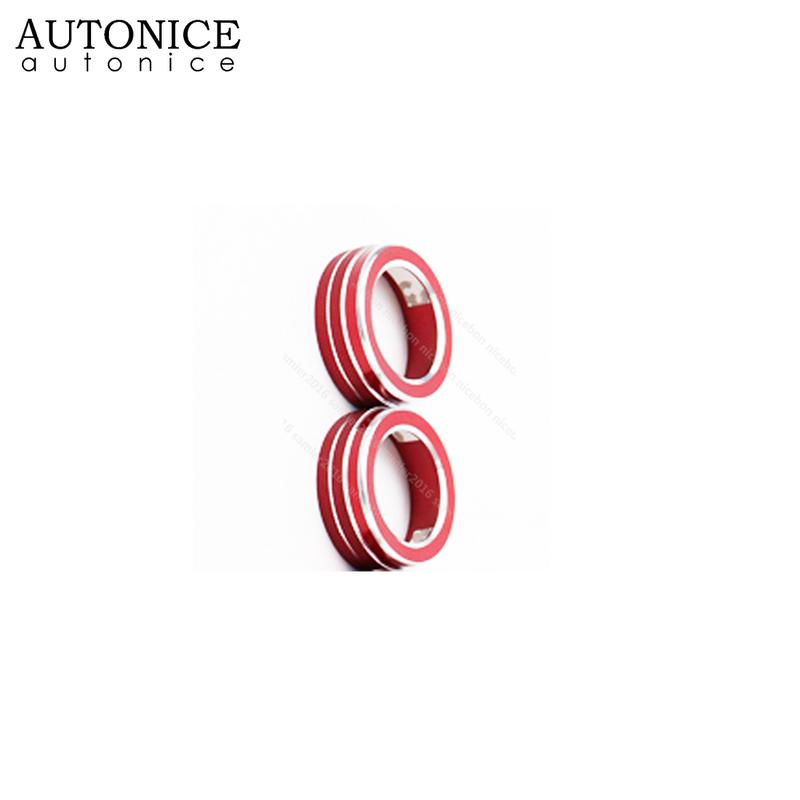 Fit For Ford Focus RED 2pcs Aluminum Alloy Volume Button Controller Cover