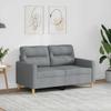 Vidaxl 2-Seater Sofa, Light Gray, 120 Cm, Upholstered In Fabric
