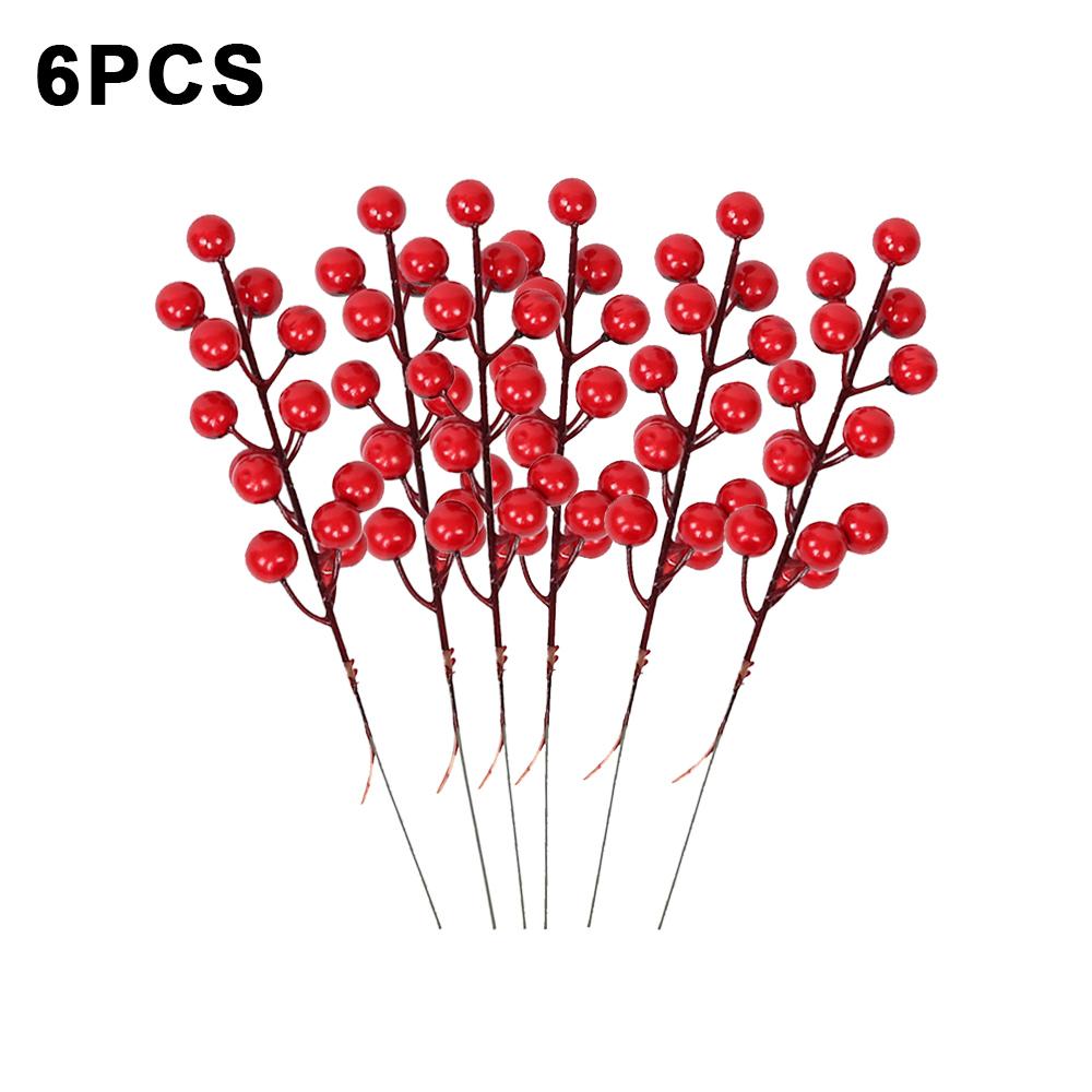 12/1 Stück Weihnachten Rote Beeren Künstliche Frucht Stechpalmenbeere Staubgefäß-Strauß Für Weihnachten Hochzeit Party Dekoration Haus DIY Bastelarbeiten