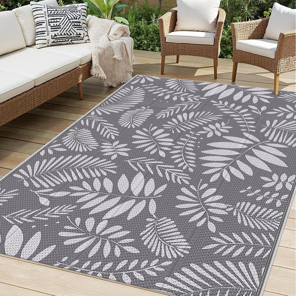 PP Plastic Tube Camping Carpet for Patio Outdoor Balcony Age Inhibiting Damp-proof Mat Motorhome Rugs Foldable Beach Floor Mats