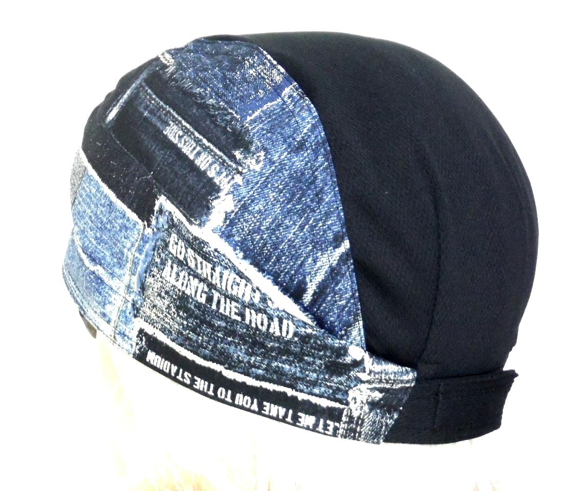 

Adjustable Helmet Inner Cap Kai CRAFT [Fit & Hold] Indigo Denim Print & Sweat Wicking Head circumference: 56-61cm синий