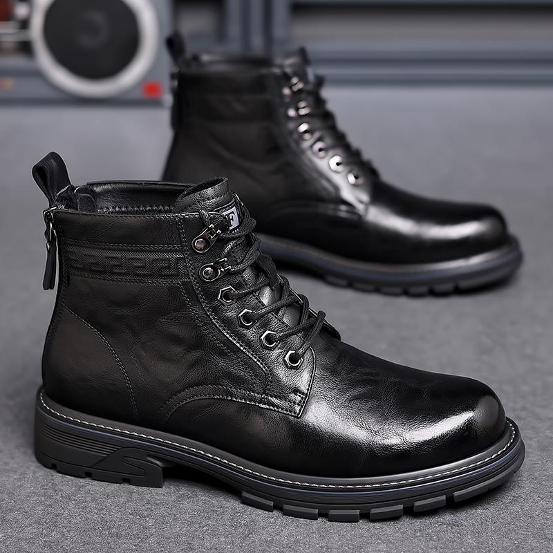 Мужские ботинки на шнуровке из натуральной кожи — фото 3