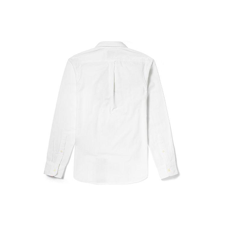Timberland Outdoor Casual Solid Color Oxford Long Sleeve Shirt Men shirts White A2ES5-A94