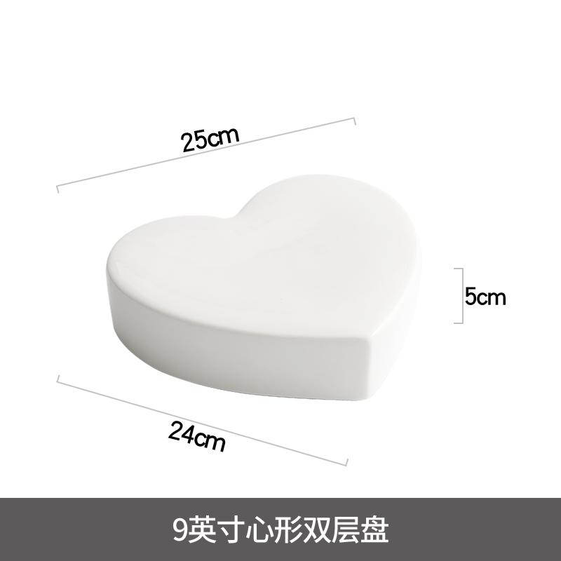 

Обеденная тарелка в форме сердца, креативная керамическая тарелка для стейка, декор ресторана, основное блюдо, десертная тарелка, бытовая белая посуда
