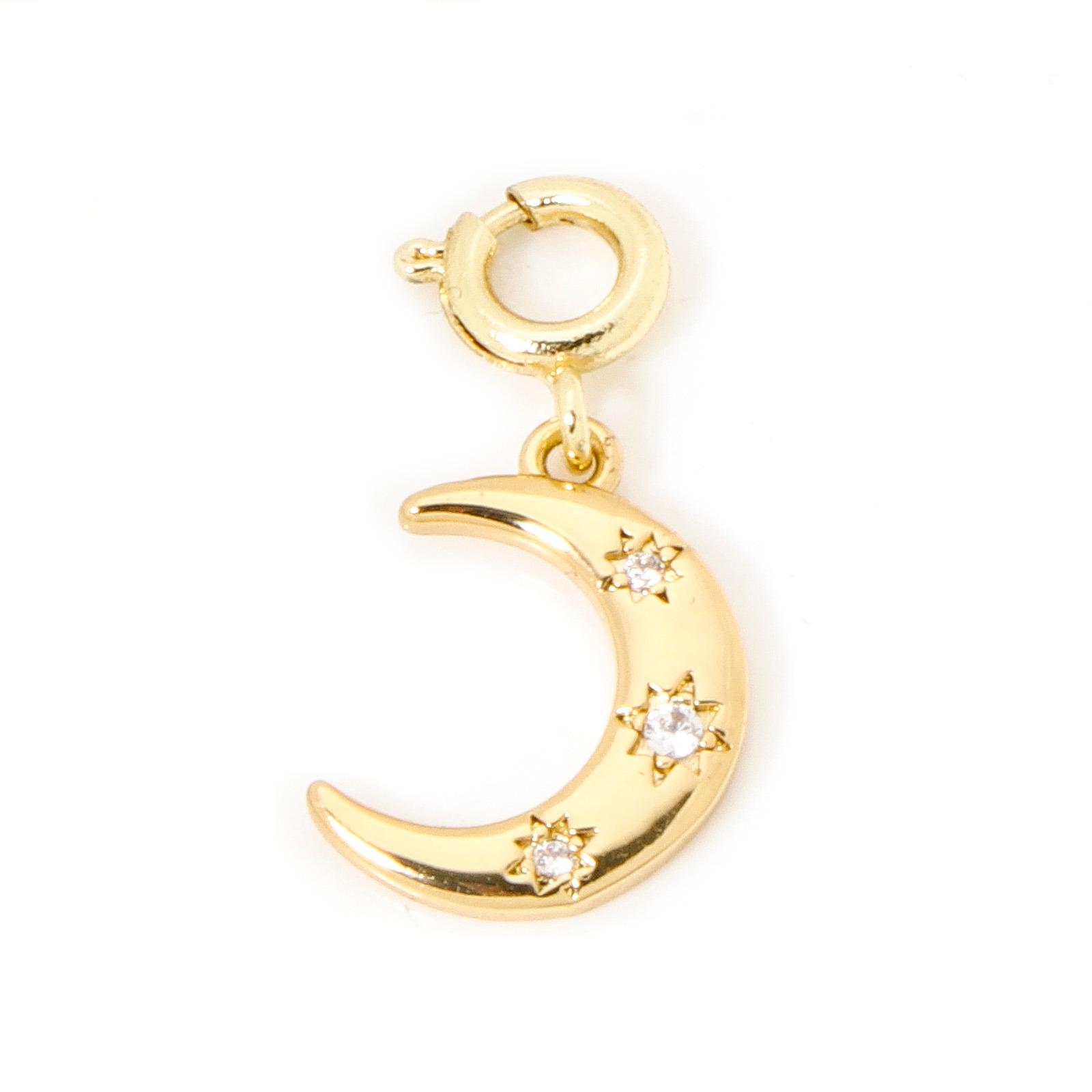 

1 Piece Brass Charms Gold Plated With Spring Ring Clasp Heart Horseshoe Pendants For DIY Neckalce Bracelet Jewelry Making