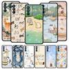 Cat Fishing Phone Case For Oppo A54 A53 A52 A15 A95 A16 A78 A79 A80 A98 4G Find X5 X6 Reno10 12 13 F Pro 5G Cover