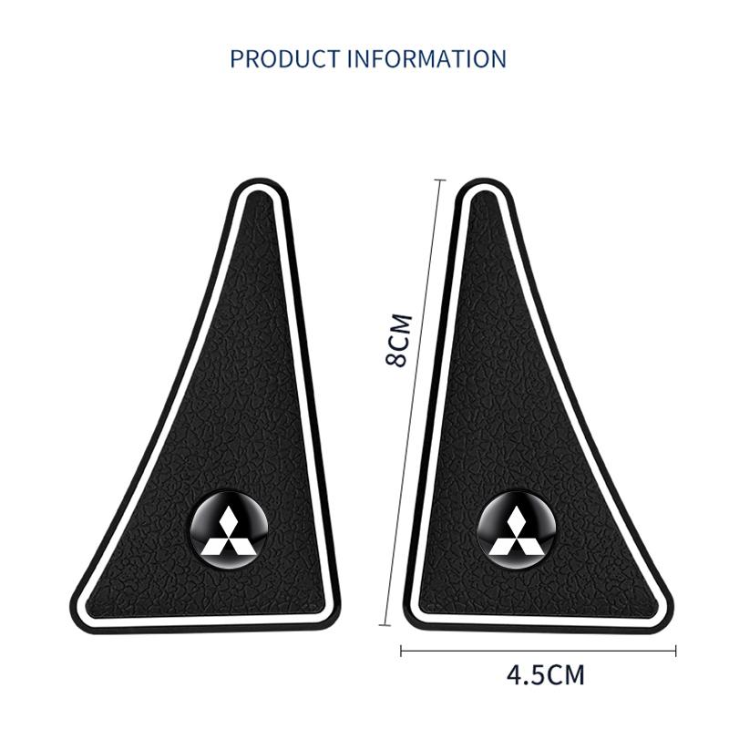 2PCS Car Badge Scratch Guard Anti-collision Door Corner Cover For Mitsubishi ASX Lancer Pajero 4 Colt Galant 8 Carisma EX EVO
