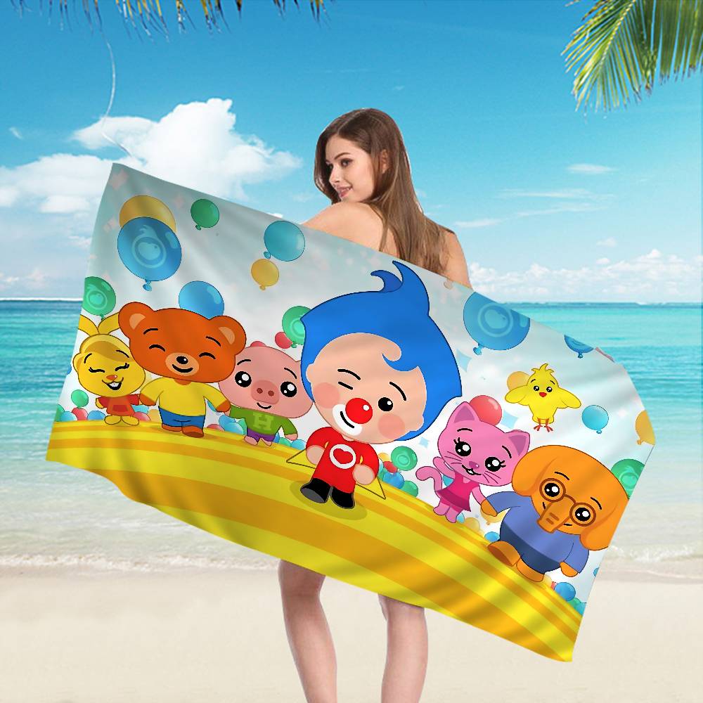 P-Plims Cartoon P-Plim Bath Towel Microfiber Soft Water Absorbing Breathable For Girl Kids Decorative Cartoon Beach Towel