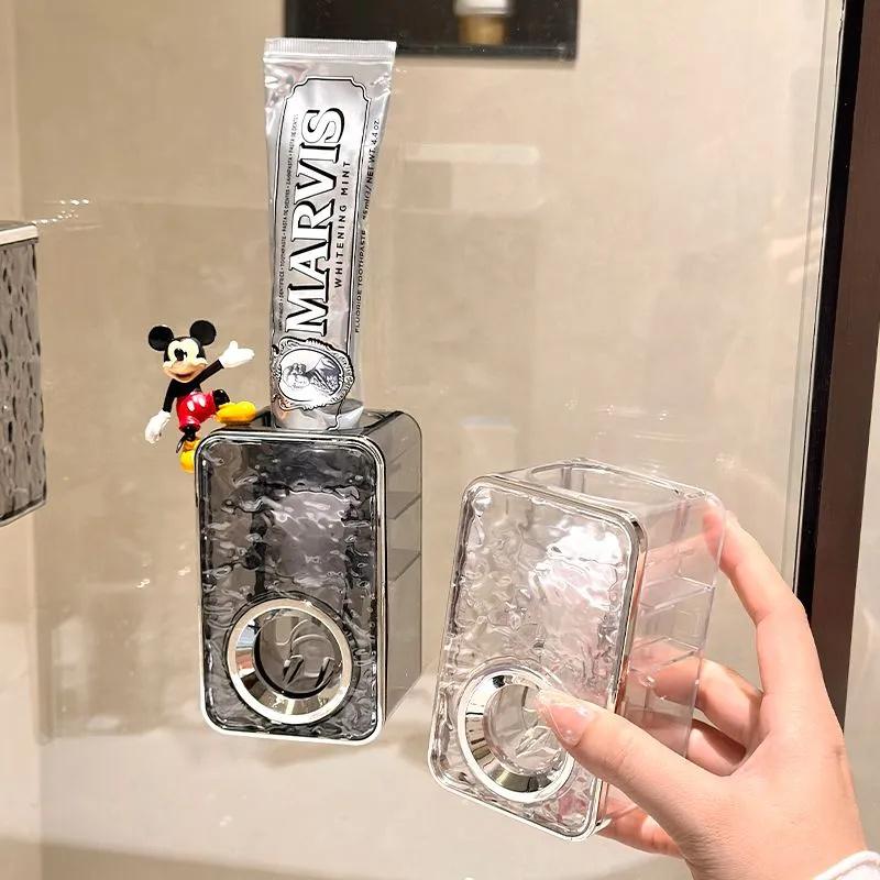 Toothpaste Dispenser, Toothbrush Holder, Wall-mounted Toothbrush Rack