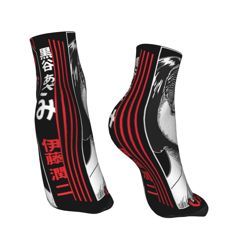 Souichi Anime  Ankle Socks Men Junjis Itos Breathable Vintage Sock Summer Running Anti Skid Graphic Socks Birthday Gift