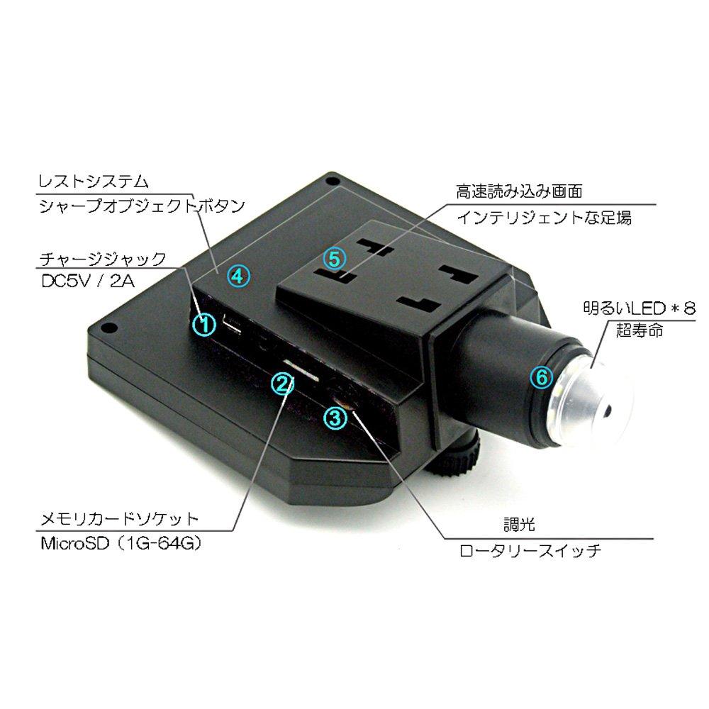 zmart 4.3-inch HD Monitor USB Digital Microscope, 1-600x Magnification, 36,000 Pixels, Portable, 8 LEDs, for PCB Motherboard Repair and Soldering