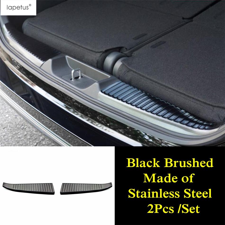 2 PCS Rear Trunk Bumper Door Sill Foot Plate Guard Protector Cover Trim For Honda STEPWGN   Stainless Steel Accessories