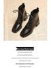 Women's 2025 French Fashion Ankle Boots: High-Heeled Martin Boots for Spring & Autumn.