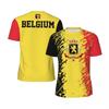 Maglietta da calcio da uomo Belgio Stampa 3D Traspirante Larga Manica Corta Sport da Corsa Casual Streetwear per l'Estate