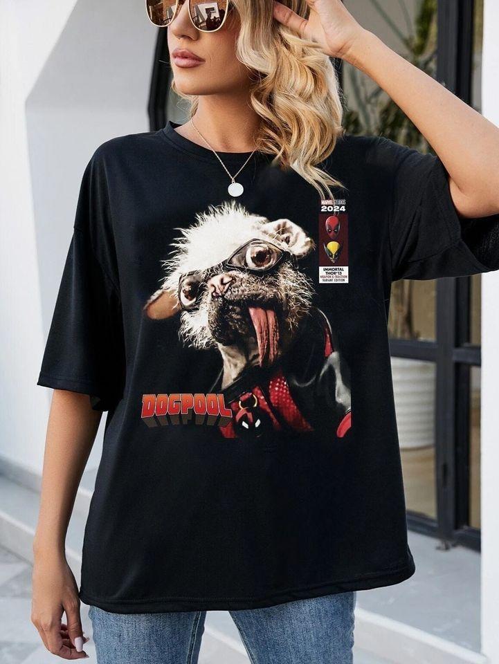 

Унисекс футболка Dogpool, Футболка Dogpool, Смешная футболка с собакой, Футболка с собакой-супергероем, Одежда для любителей питомцев, Юмористичный дизайн с собакой, Классическая футболка для повседневной носки 2XL